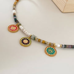 Metempsychosis Necklace----Handmade Natural Stones 18K Gold Plated