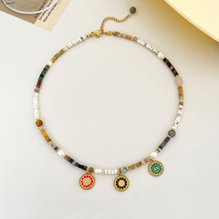 Metempsychosis Necklace----Handmade Natural Stones 18K Gold Plated
