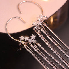 Star Glitter Ear Cuff Drop Earrings