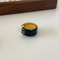 Katt Enamel Ring 18K Gold Plated