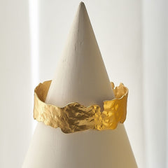 Island Gold Plated Cuff Bracelet