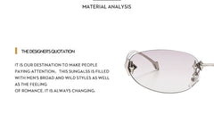 Y2K Rimless Oval Sunglasses