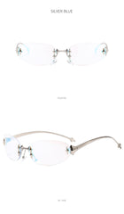 Y2K Rimless Oval Sunglasses