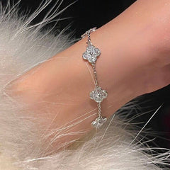 2025 New Cleef Sparkling Bracelet 18K Gold Plated Zircon