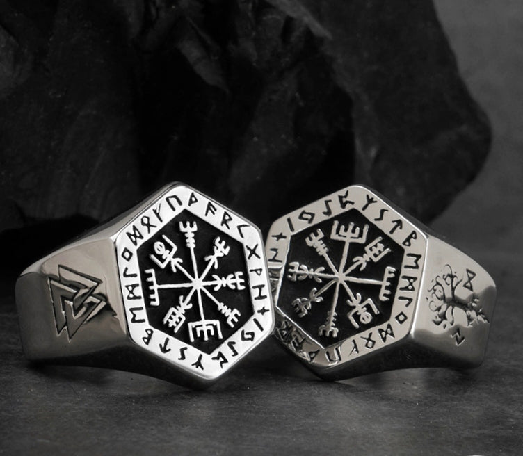 Sterling Steel Viking Handmade Ring Unisex