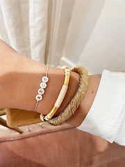 French Niche luxury Enamel Cuff Bangle 18K Gold Plated