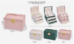 Procase Large Classic Jewellery Box- 3 Layers large storage