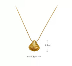 Shell Necklace/Earrings 18k Gold Plated